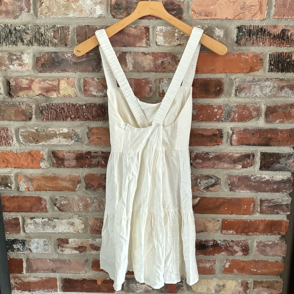 Princess Polly White Linen Keesha Mini Dress, 6 - Picture 7 of 10